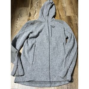 Norrøna Hoodie Mens Small Gray Tamok Warm Wool2 Zip Hood Jacket Mercury